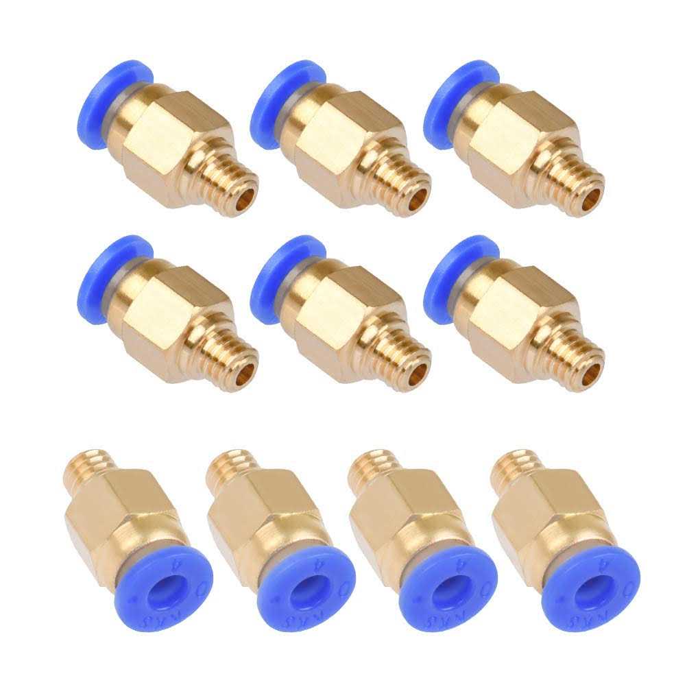 Eowpower 10 Pcs Pc4-m6 Pneumatic Straight Fitting Joint for Outer Diam - Image 4