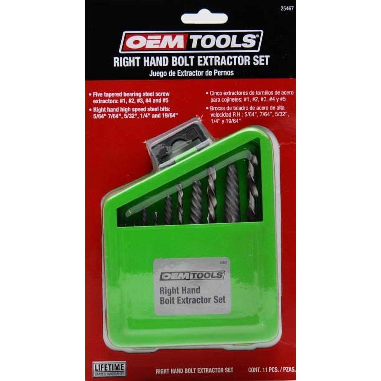 OEMTOOLS Steel Bolt Extractor Set 10 pc 25467 - Image 5