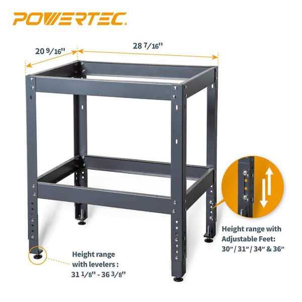 POWERTEC Router Table Stand 36 in. x 28 in., 400 lbs. Router Table Stand, with Adjustable Legs and Levelers for Woodworking - Image 3