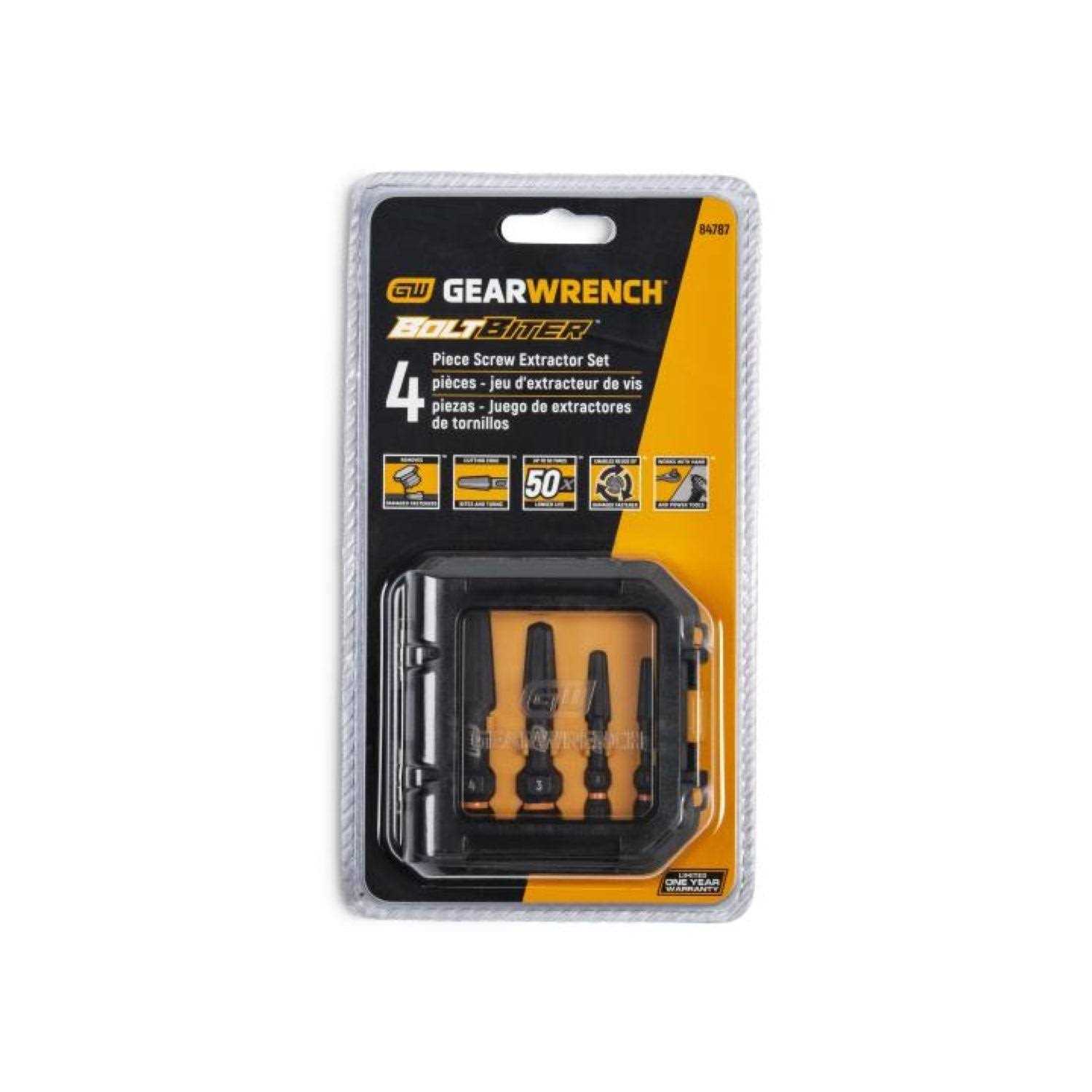 GEARWRENCH 84787 Bolt Biter Screw Extractor Set - Image 5