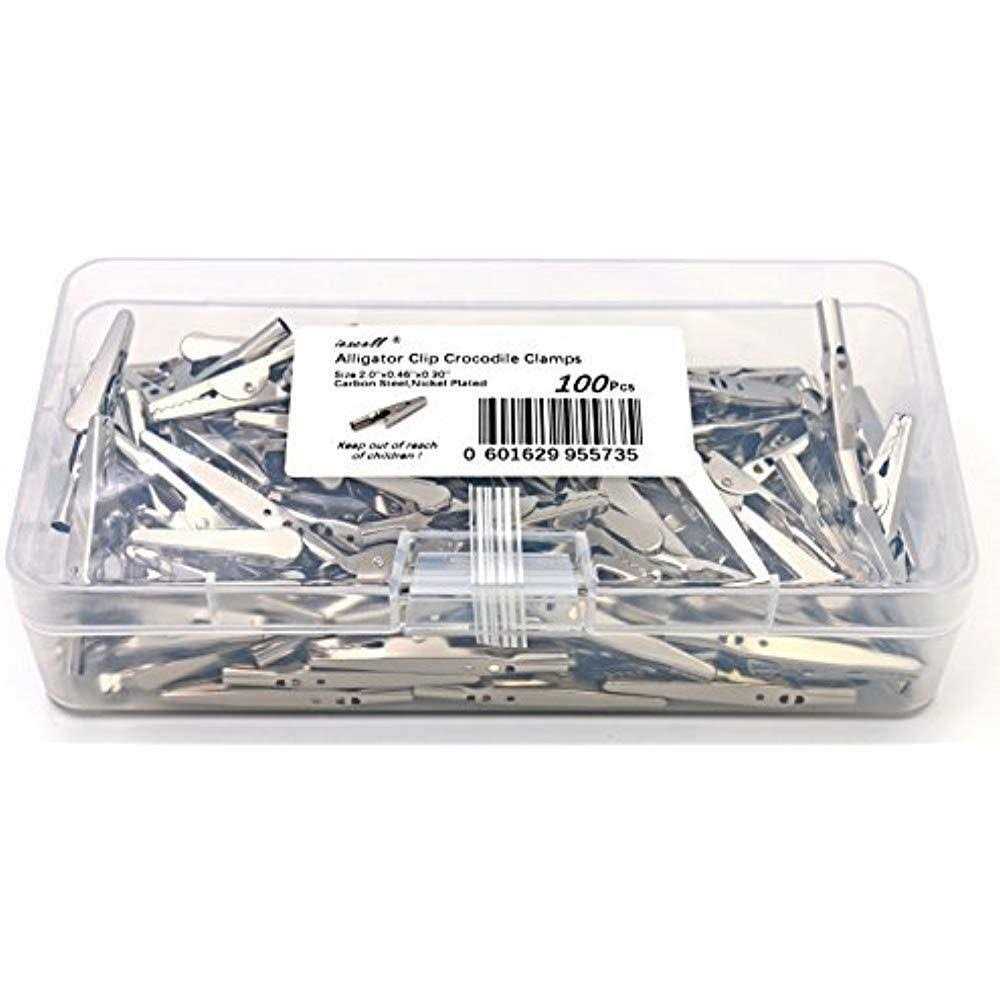 iexcell 100 Pcs 2 Inches / 51 mm Steel Alligator Clips Crocodile Clamps - Image 3