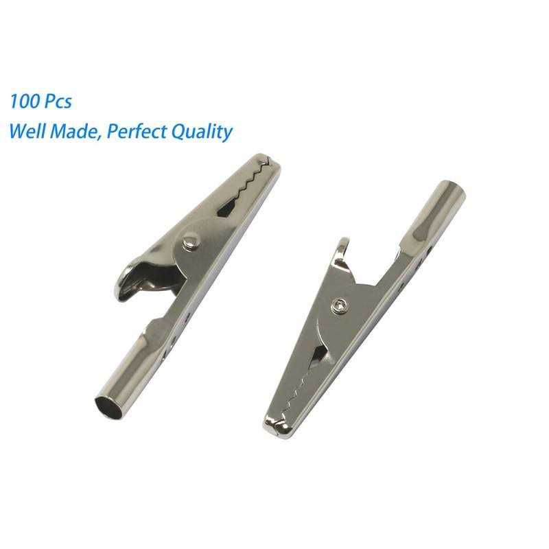 iexcell 100 Pcs 2 Inches / 51 mm Steel Alligator Clips Crocodile Clamps - Image 4