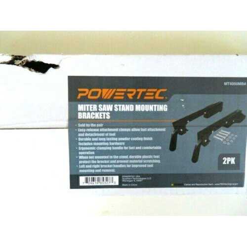 POWERTEC MT4000MBA Miter Saw Stand Mounting Bracket Assembly - Image 3