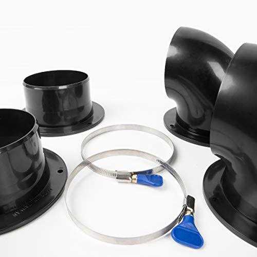 Powertec 70292 4-Inch Cyclone Dust Collection Elbows and Couplers Separator Kit for Woodworking Debris Containers, Buckets and Barrels - Image 4
