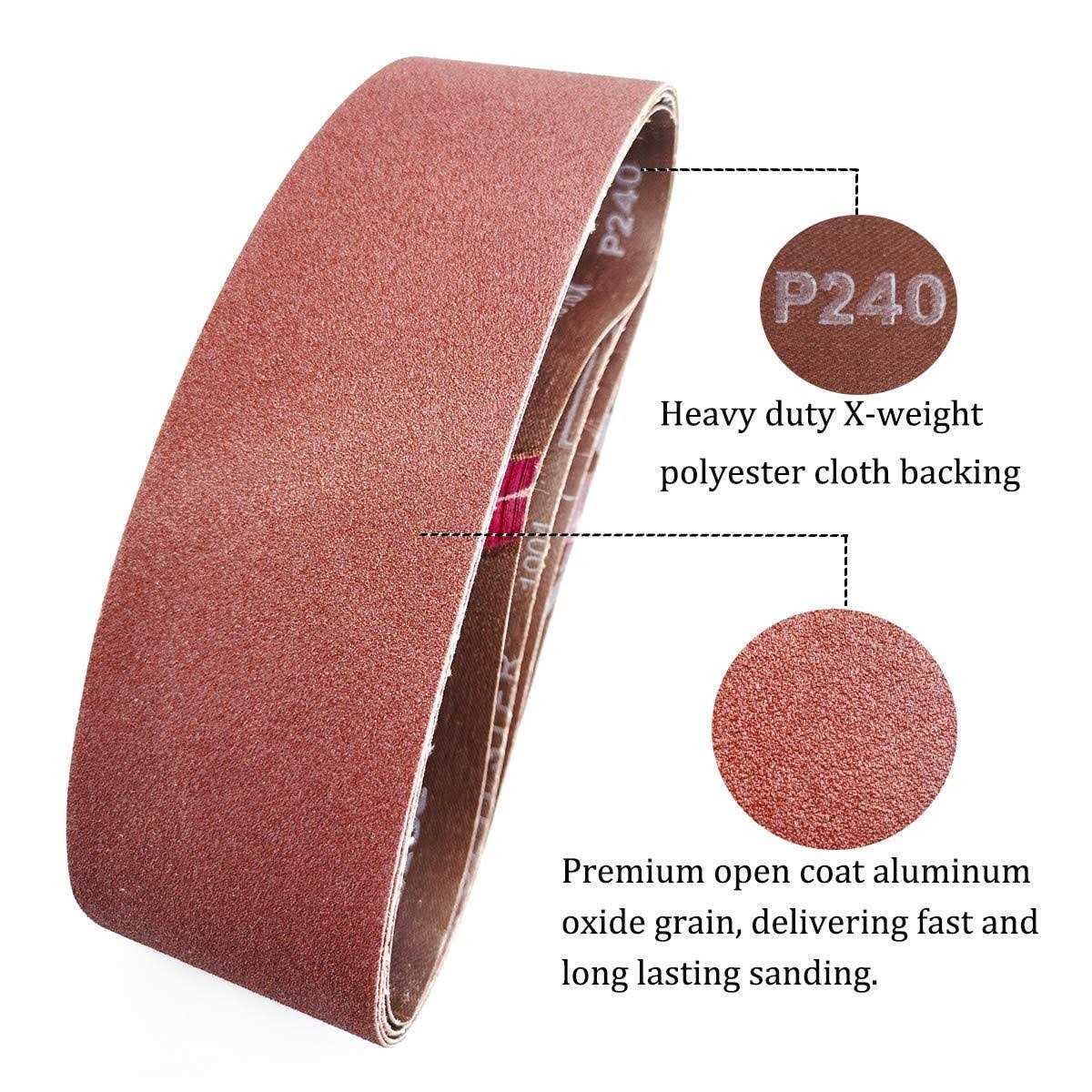 Aiyard Aluminum Oxide Sanding Belts - Image 4