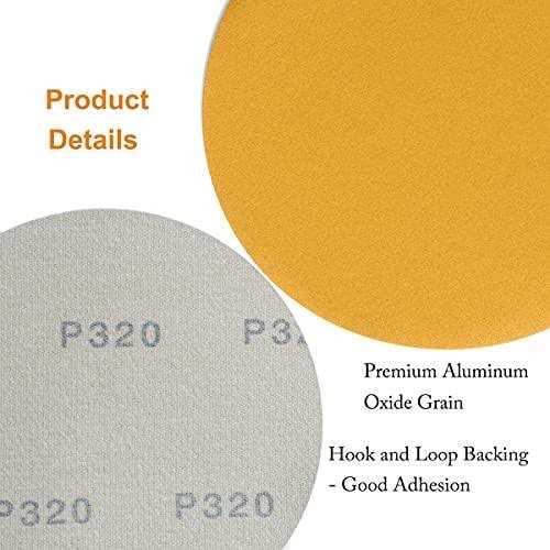 Aiyard 6-inch No-hole Hook and Loop Sanding Discs Random Orbital Sandpaper for Automotive and Woodworking - Image 3