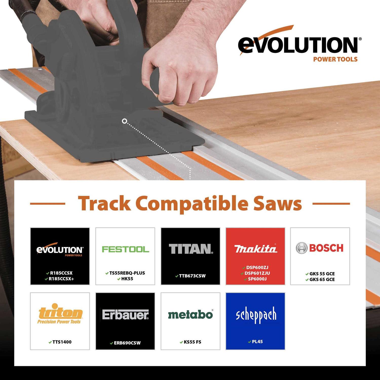 Evolution Power Tools ST2800 Circular Saw Guide Rail/Track Fits Makita - Image 5