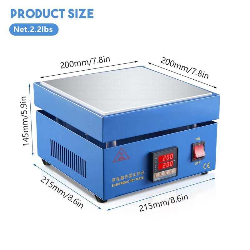 Soiiw 110v 850w Soldering Hot Plate Led Microcomputer Electric Preheat Soldering Station Welder Hot Plate Rework Heater Lab - Image 3