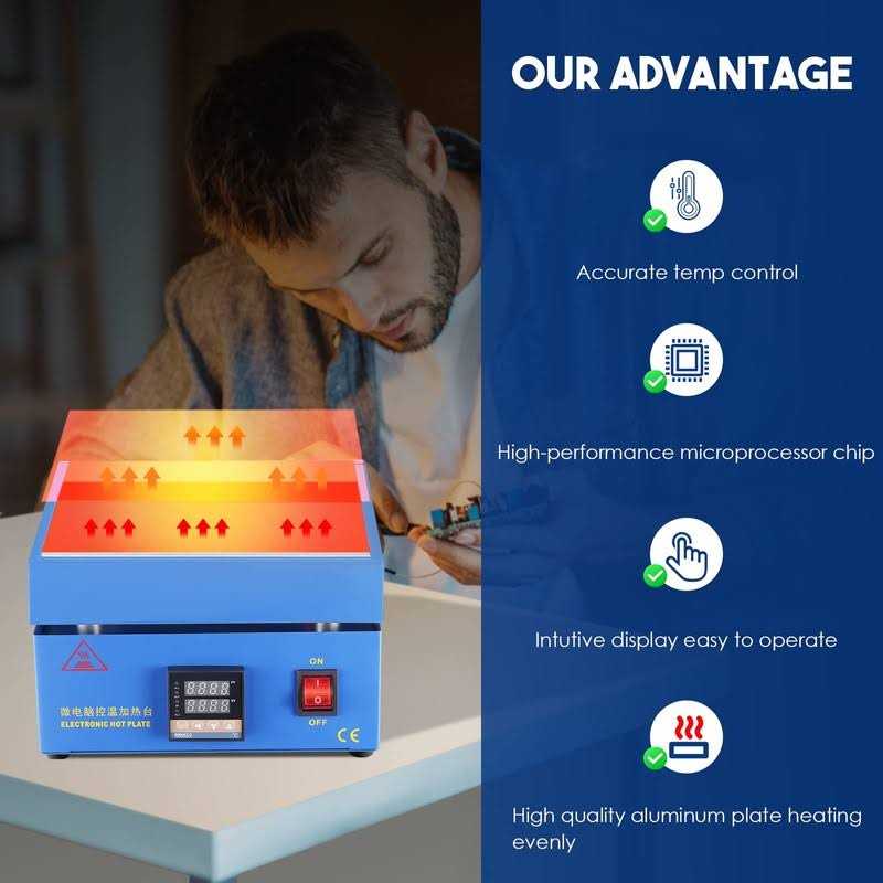 Soiiw 110v 850w Soldering Hot Plate Led Microcomputer Electric Preheat Soldering Station Welder Hot Plate Rework Heater Lab - Image 4