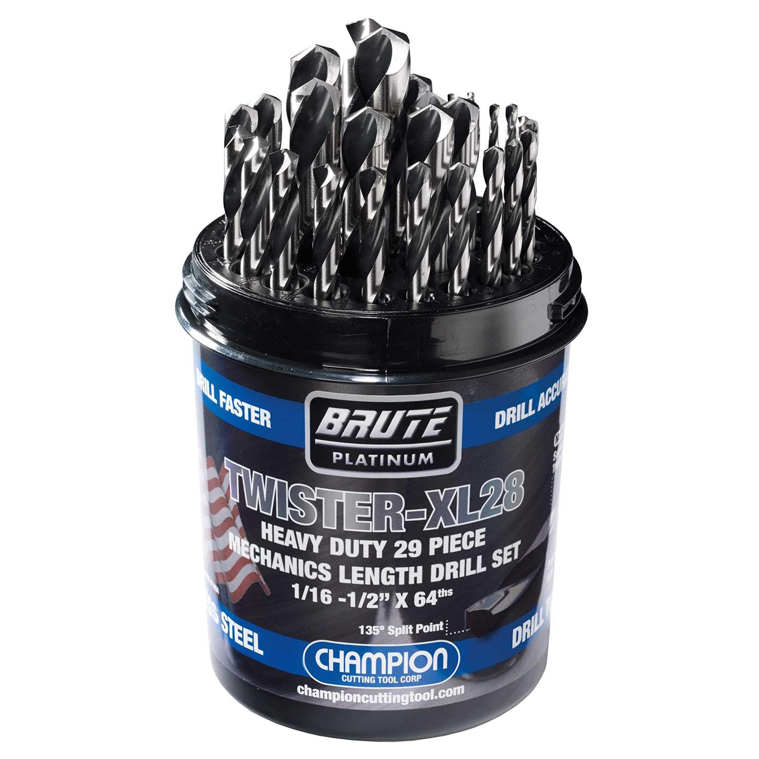 Champion Cutting Twister-XL28 29-pc Brute Twister Drill Set