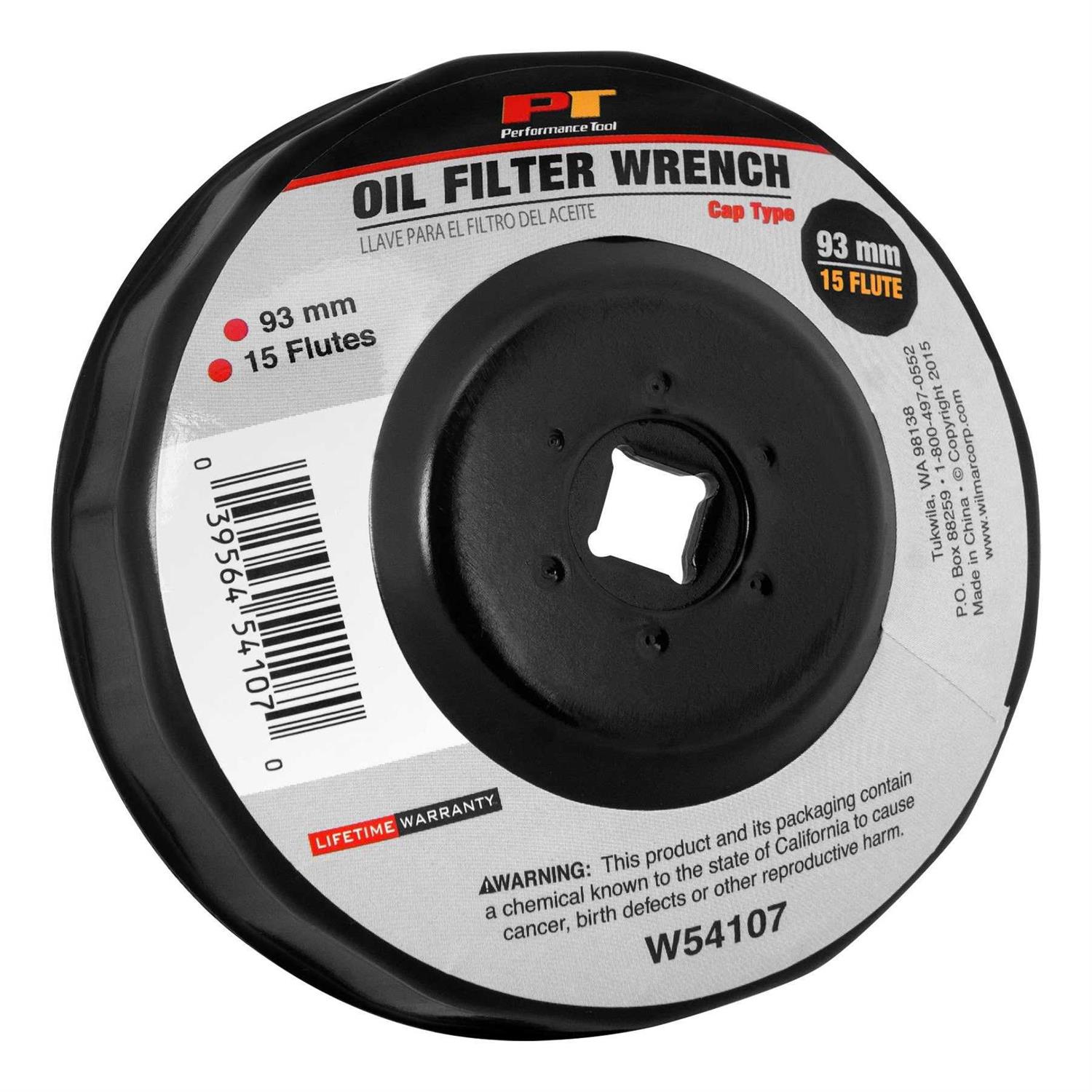 Performance Tool W54107 Filter Cap Wrench