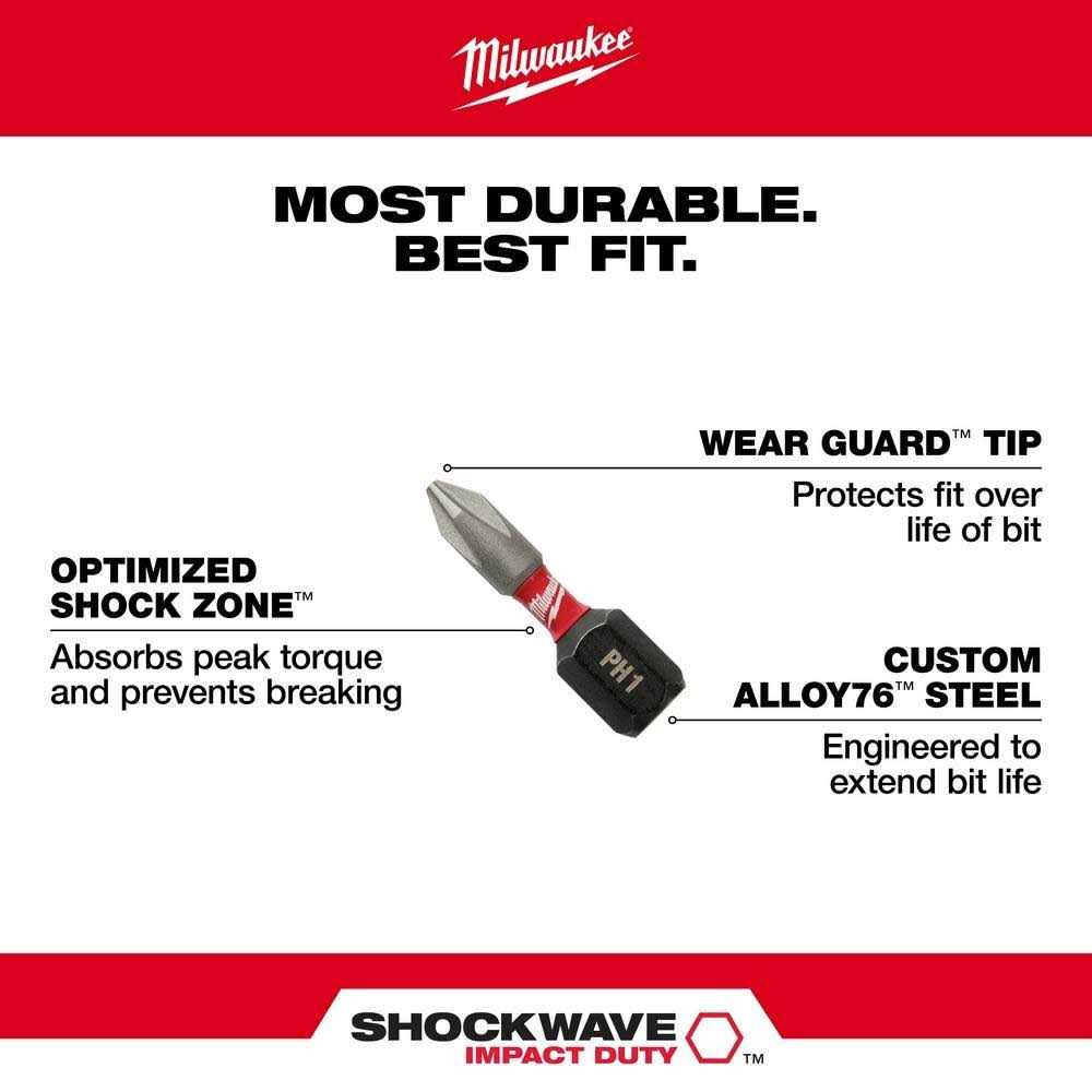 Milwaukee SHOCKWAVE Impact Duty Driver Bit Set 48-32-4513 - Image 3