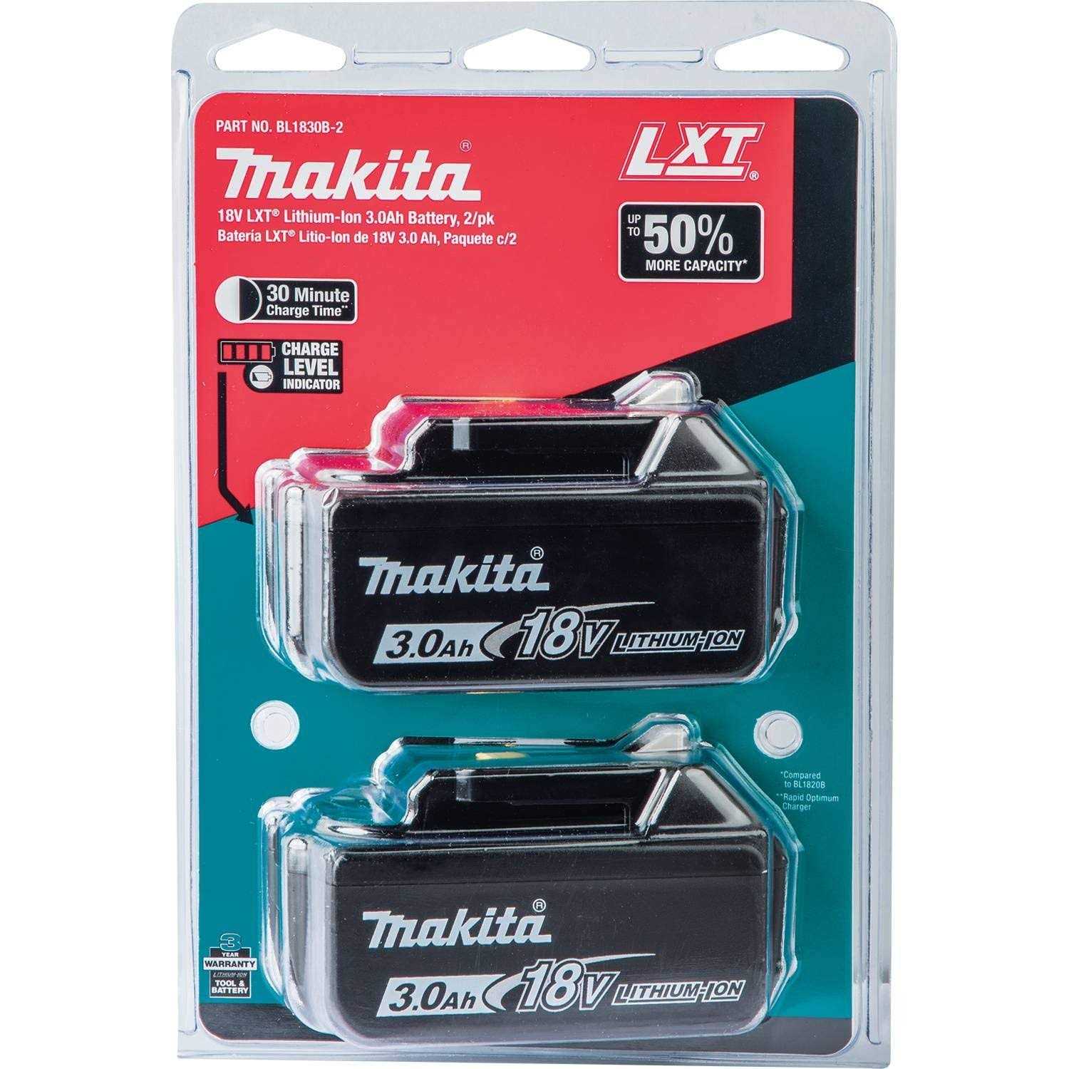 BL1830B-2 Makita 18V LXT Lithium-Ion 3.0Ah Battery - Image 5