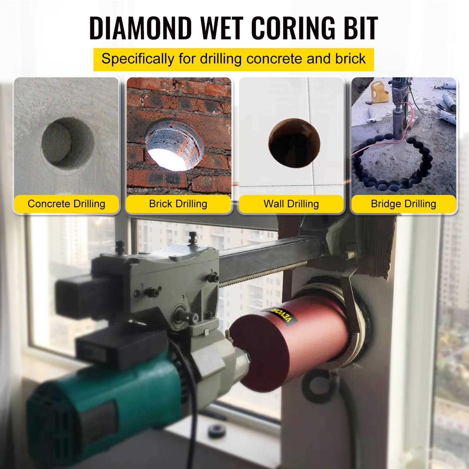 VEVOR Diamond Core Drill 6/152mm Diameter Core Drill Bit 14/355mm Concrete Core Drill Bit - Image 5