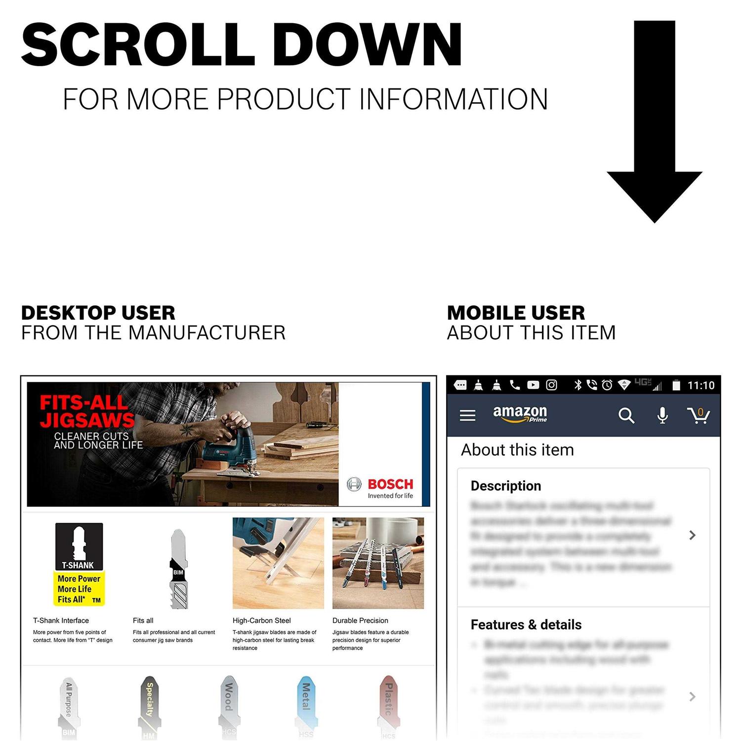 Bosch T101BR T-Shank Jig Saw Blade - Image 4
