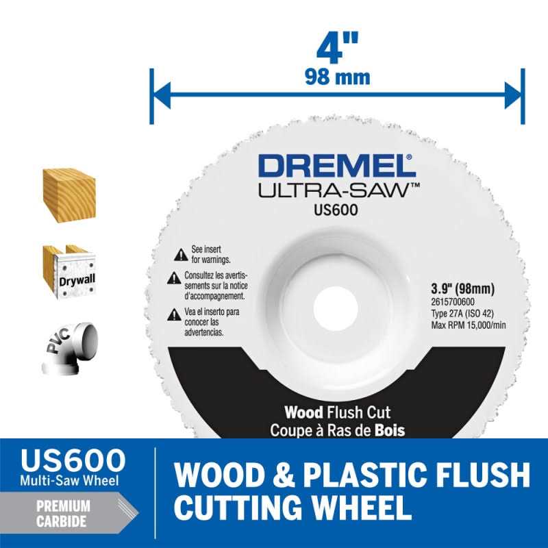 Dremel US600-01 Wood Flush Cut Wheel - Image 4