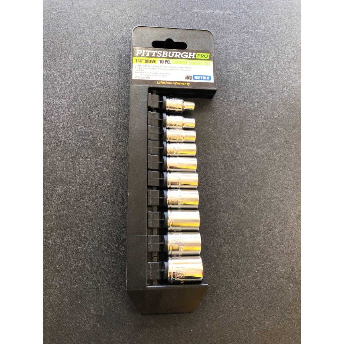 Pittsburgh Pro 1/4 in. Drive Metric High-Visibility Socket Set - Image 3