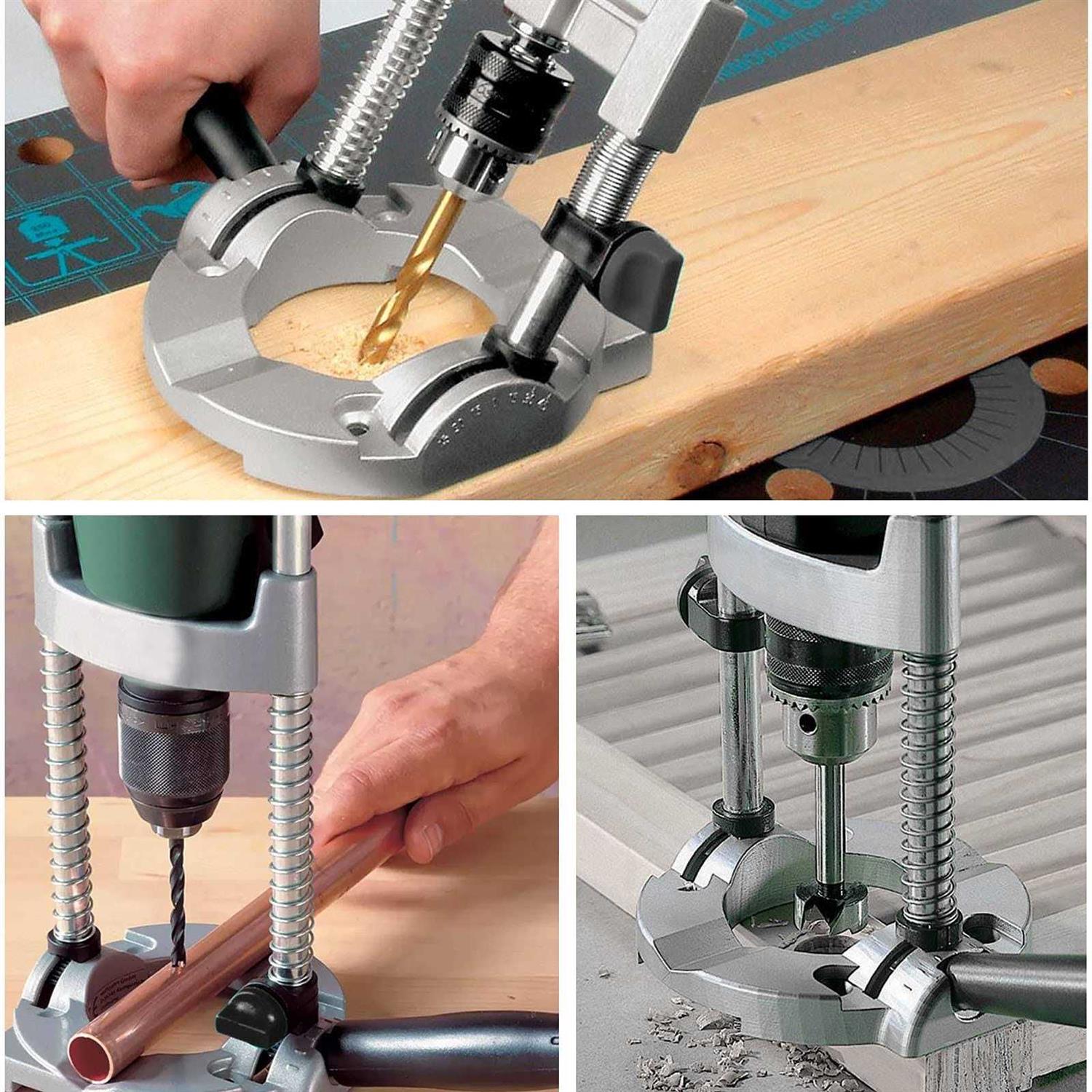 CertBuy Portable Drill Press For Hand Drill, Multi-Angle Drill Guide Attachment For 1/4 Inch and 3/8 Inch Adjustable Angle Drill Holder Guide - Image 5