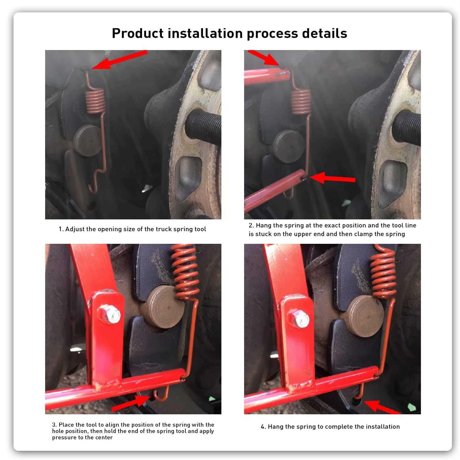Cwsk Truck Brake Spring Tool, Heavy Duty Lt895 Anchor Pin Spring Installation and Removal,Compatible with All Eaton Air Brake Shoe Anchor Springs - Image 5
