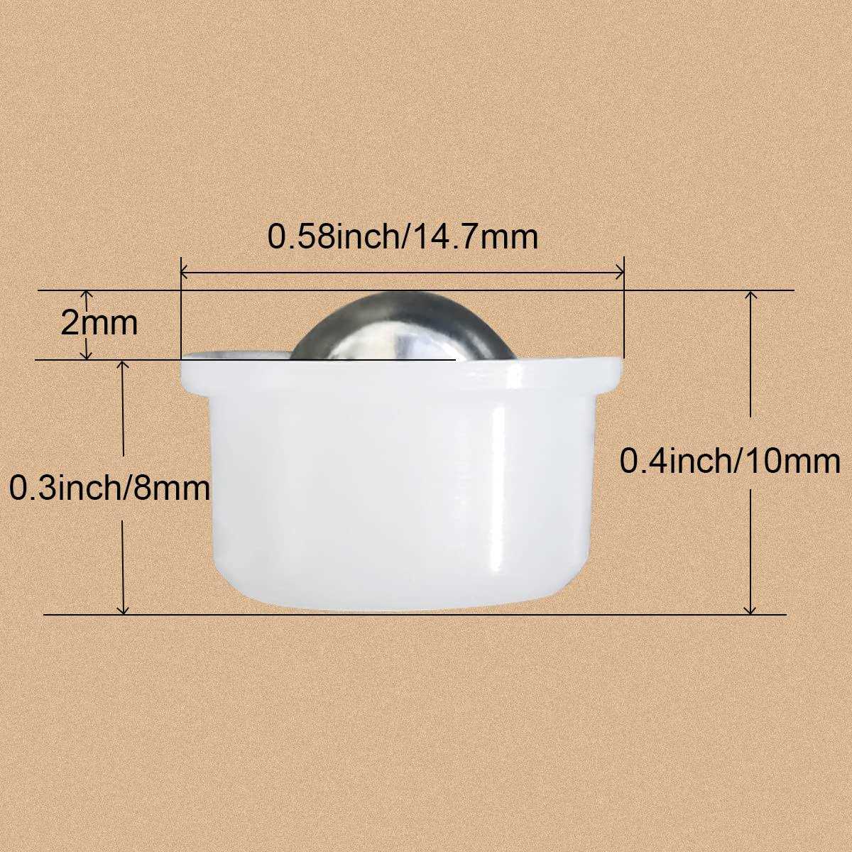 CHUANGRONG-US 10 Pieces Mini Ball Transfer Bearing Table Conveyor Roller Ball for Transmission - Image 4