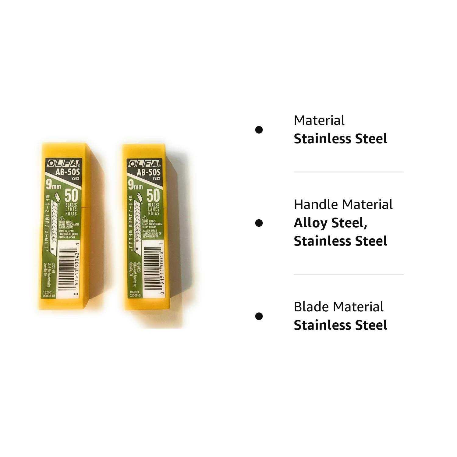 Olfa 9282 Ab-50s 9mm Stainless Steel Snap-Off Blade - Image 3