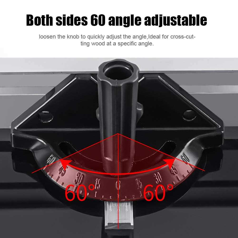 Table Saw Miter Gauge with Aluminum Miter Fence,Both Sides 60 Angle Adjustable,Be Used for Table Saws - Image 5