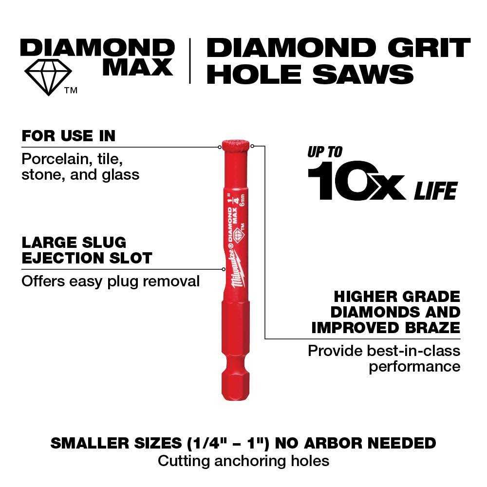 Milwaukee 5/16 Diamond Hole Saw 49-56-0507 - Image 3