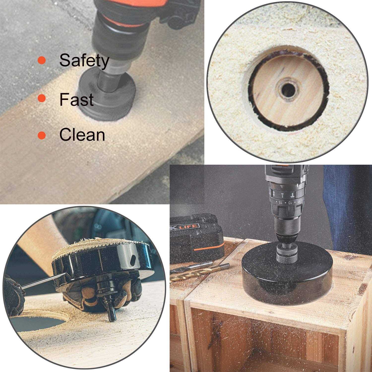CPROSP 6 inch/152mm Hole Saw Heavy Duty Bi-Metal HSS Hole Saw for Cornhole Boards - Image 4
