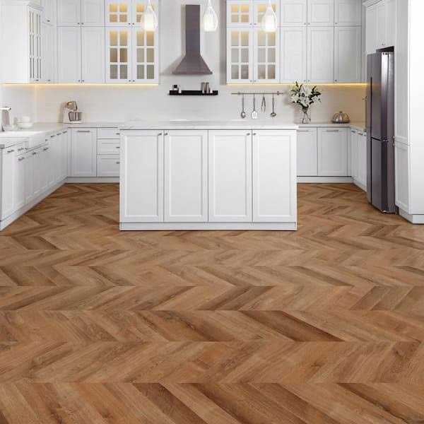 Lifeproof Chevron Oak 12 Mil x 12 in. W x 28 in. L Click Lock Waterproof Luxury Vinyl Plank Flooring - Image 5