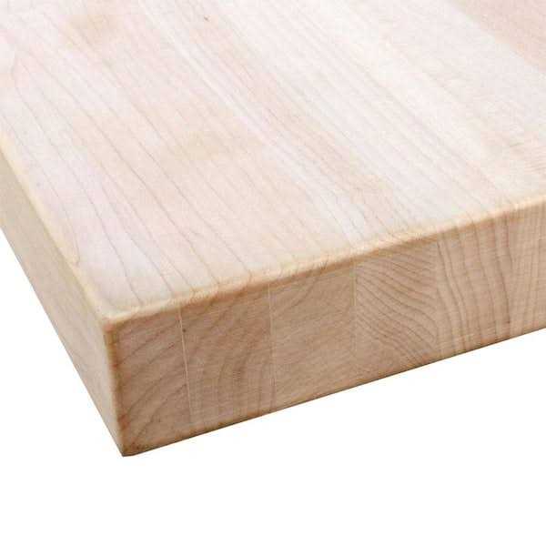 Hardwood Reflections Unfinished 25 in. D x 1.5 in. T Butcher Block Countertop - Image 4