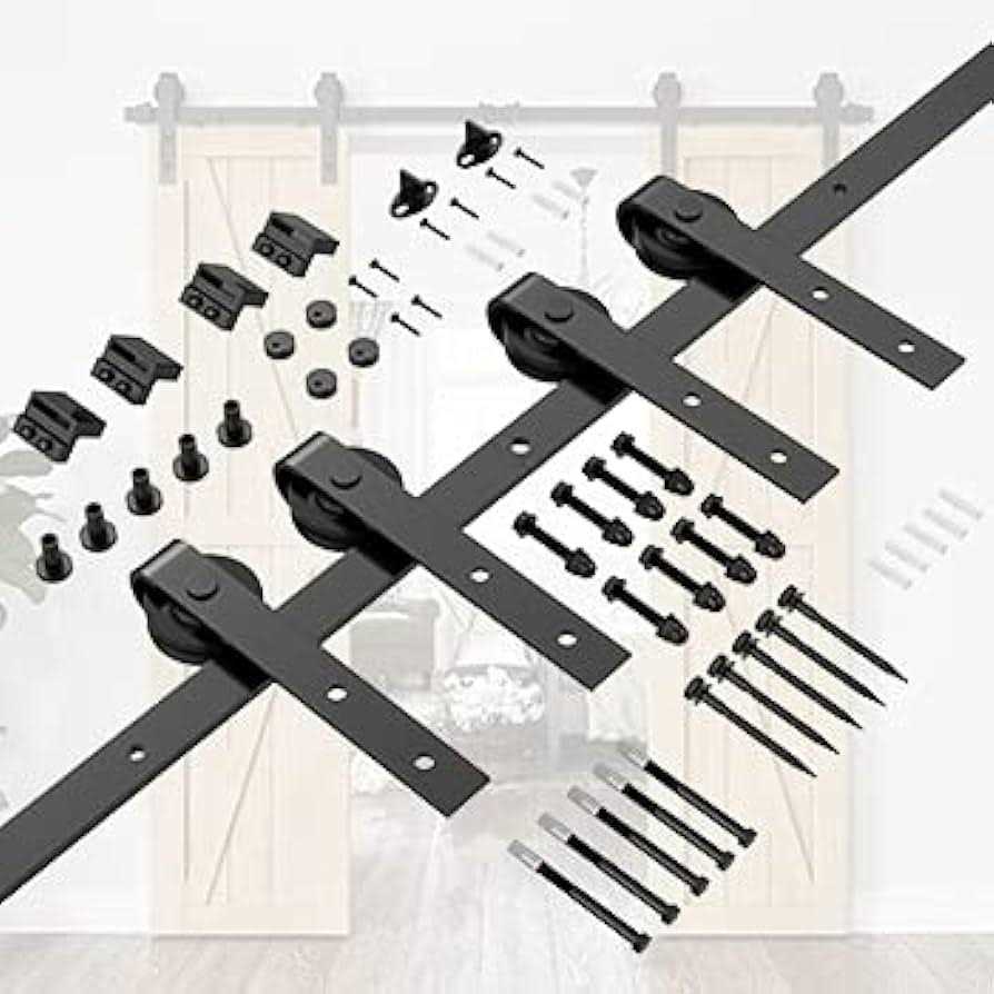 HomLxclx Homlux Heavy Duty Sturdy Sliding Barn Door Hardware Kit Single Door - Image 5