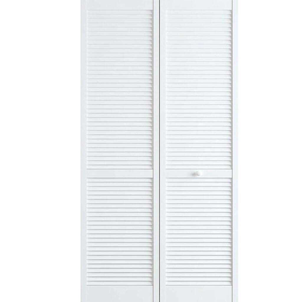 Kimberly Bay Louvered Wood Primed Bi-Fold Door - Image 4
