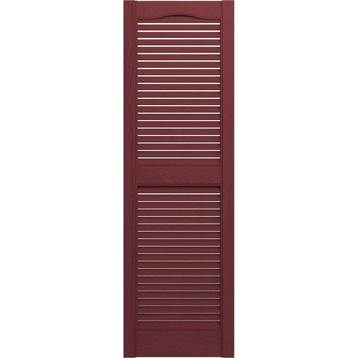 H Builders Edge Standard Cathedral Top Center Mullion Open Louver Shutters Includes Matching Installation - Image 3