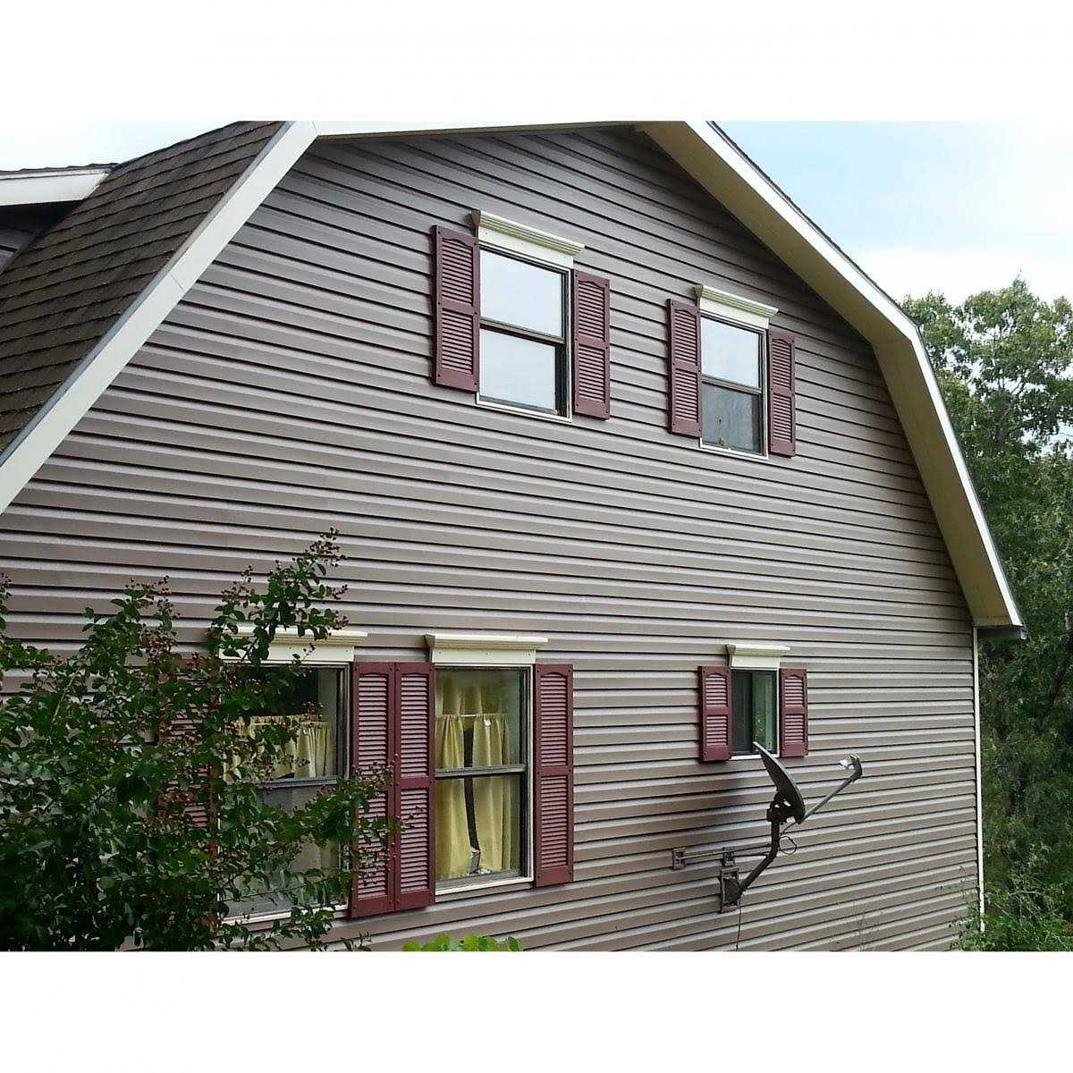 H Builders Edge Standard Cathedral Top Center Mullion Open Louver Shutters Includes Matching Installation - Image 4