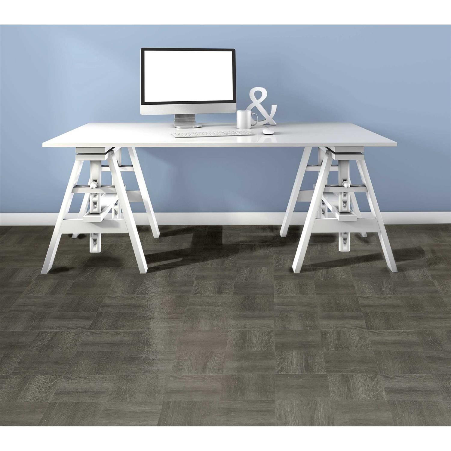 Nexus Charcoal Grey Self Adhesive Vinyl Floor Tile - Image 5