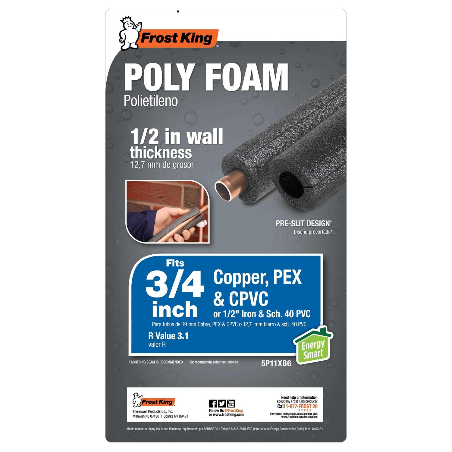 Frost King 6 ft. L Foam Pipe Insulation - Image 3