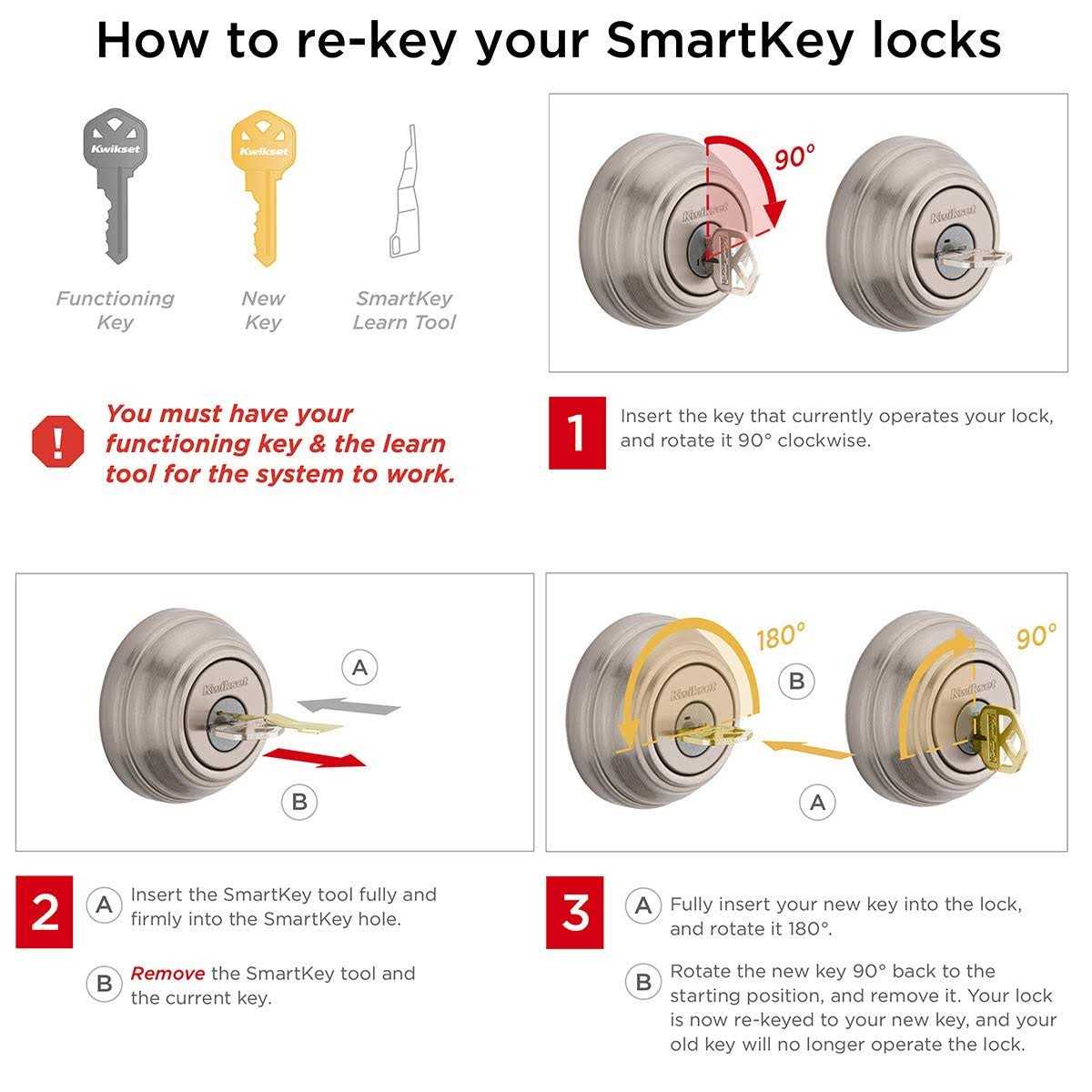 Kwikset Combo Keyed Entry Tylo Knob with Single Cylinder Deadbolt - Image 4