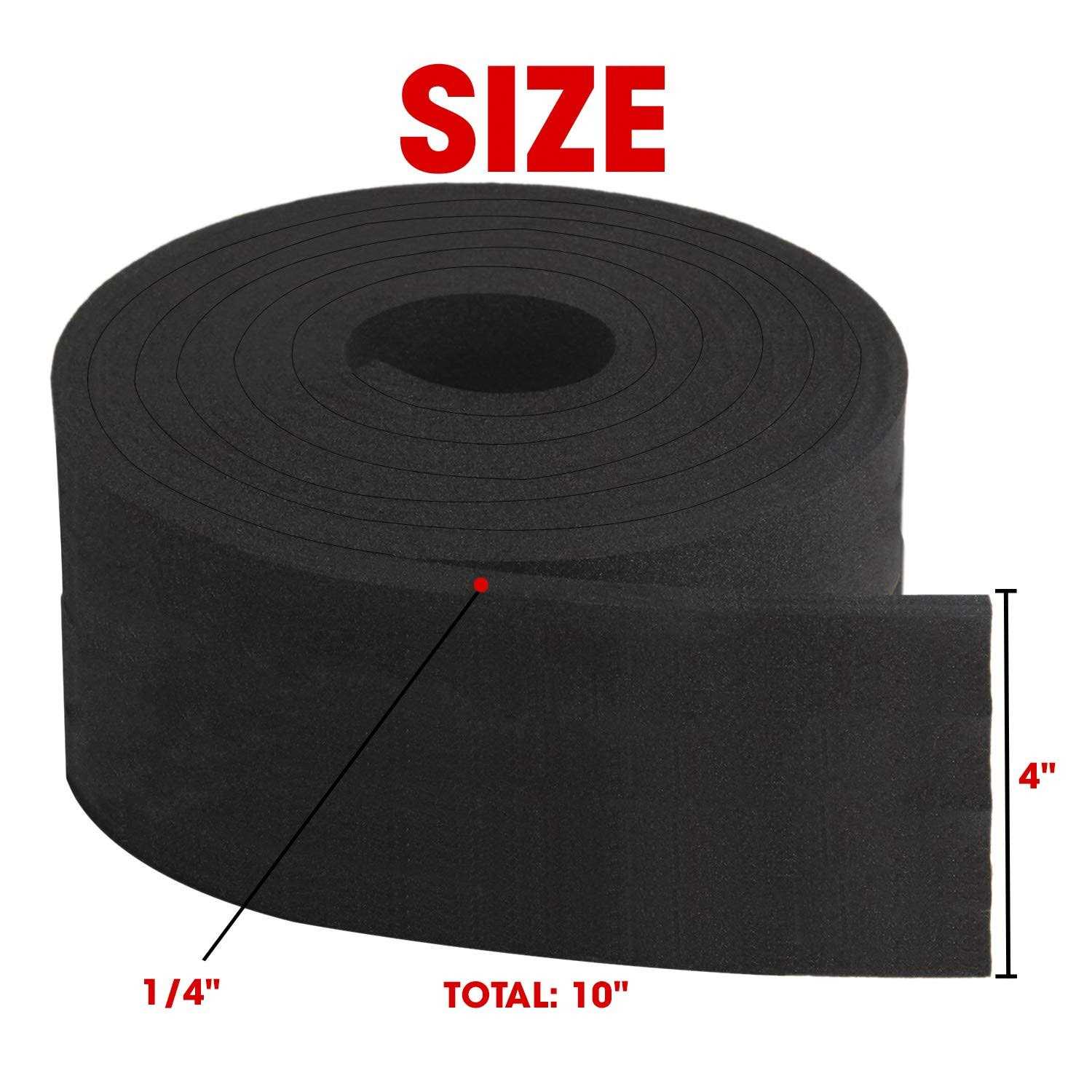 Neoprene Foam Strip Roll by Dualplex Wide x 10' Long x Thick - Image 5