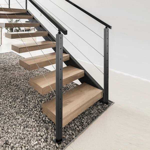 VEVOR Cable Railing Post Level Deck Stair Post 42 x 1.97 inch Cable Handrail Post Stainless Steel Deck Railing - Image 4