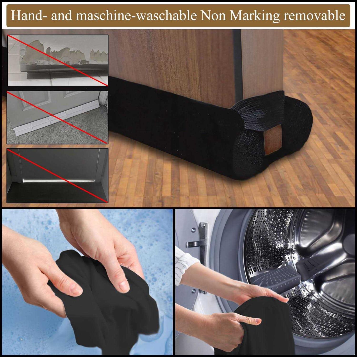 JUJIBL Under Door Draft Stopper Draft Blocker for Bottom of Door Seal Insulator Noise Stopper Weather - Image 3