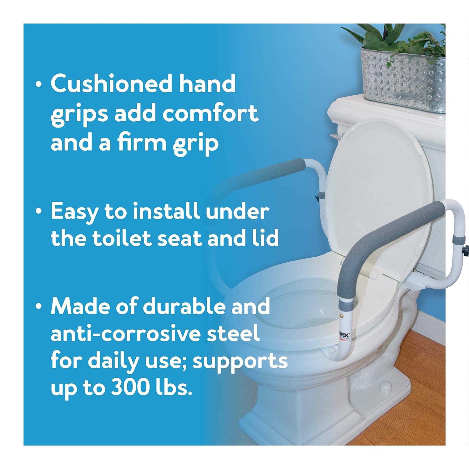 Carex Toilet Support Rail - Image 4