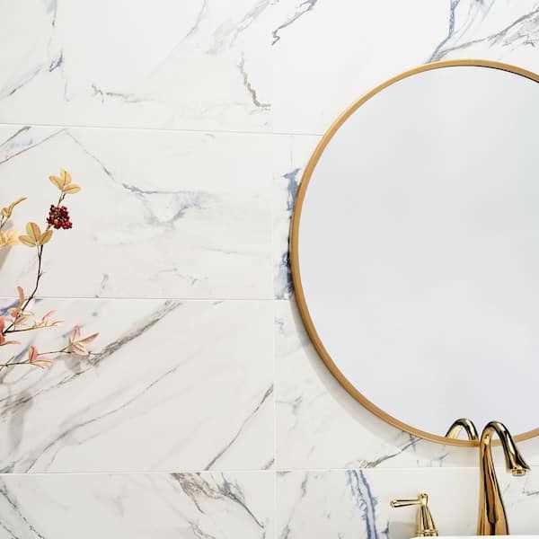 Ivy Hill Tile Calacatta Indigo 24 in. Polished Porcelain Floor and Wall Tile - Image 4