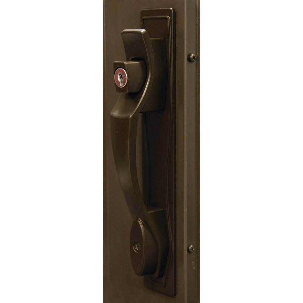 Larson West Point 36-in x 81-in Brown Mid-View Wood Core Storm Door - Image 4