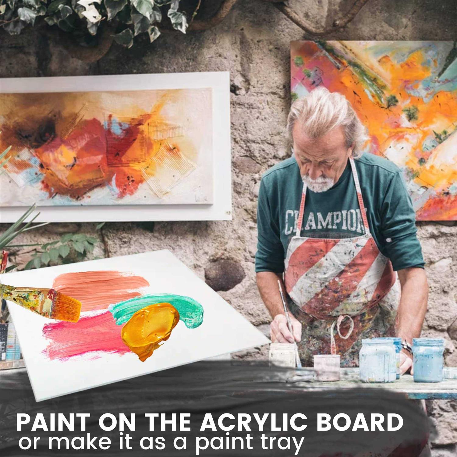 CALPALMY Thick Clear Acrylic Sheets Plexiglass Sheets for Craft Projects, Signs, Sneeze Guard, and More - Image 4