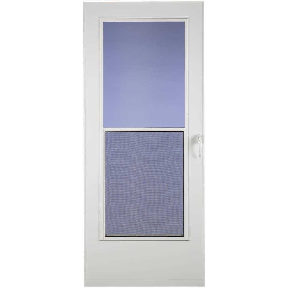 Larson Mobile Home 36-in x White Mid-View Universal Reversible Wood Core Storm Door - Image 3