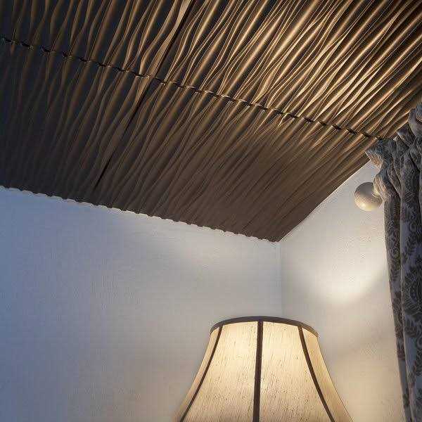 Fasade Dunes Vertical Decorative Vinyl 2ft x 2ft Glue Up Ceiling Tile - Image 4