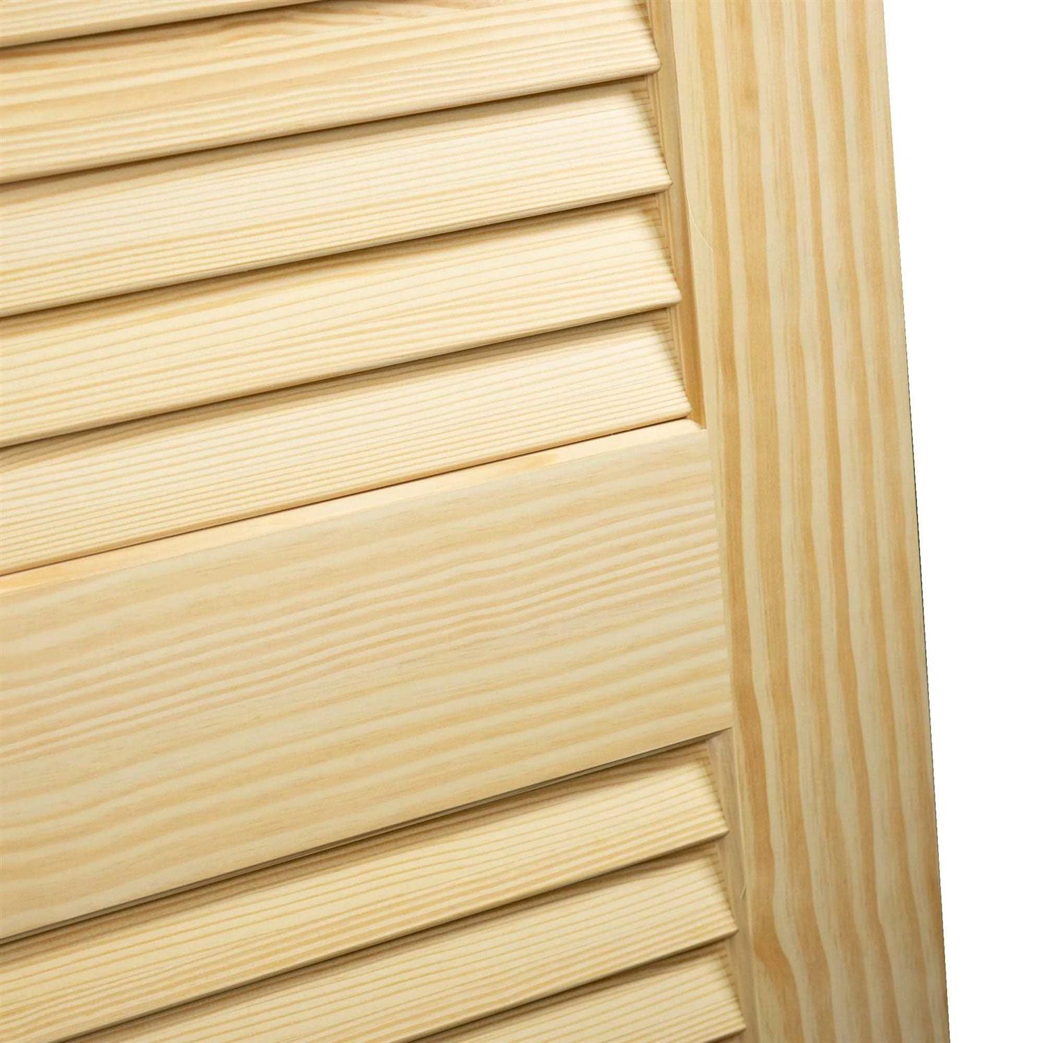 Kimberly Bay Louvered Solid Wood Primed Standard Door - Image 3