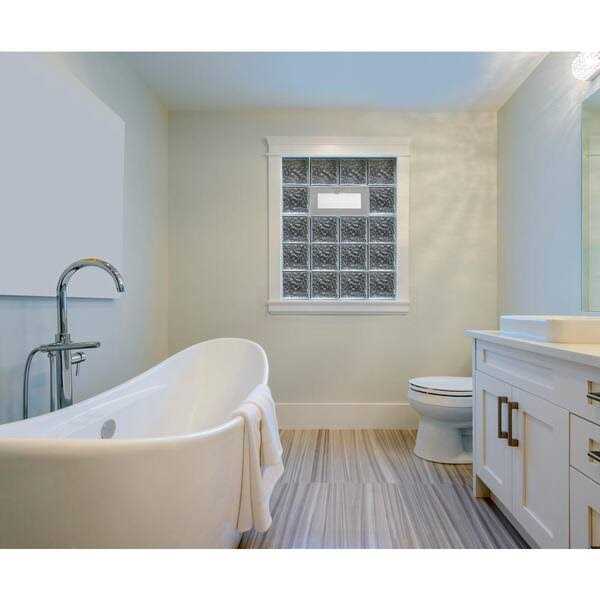 REDI2SET Ice Pattern Frameless Replacement Glass Block Window - Image 3