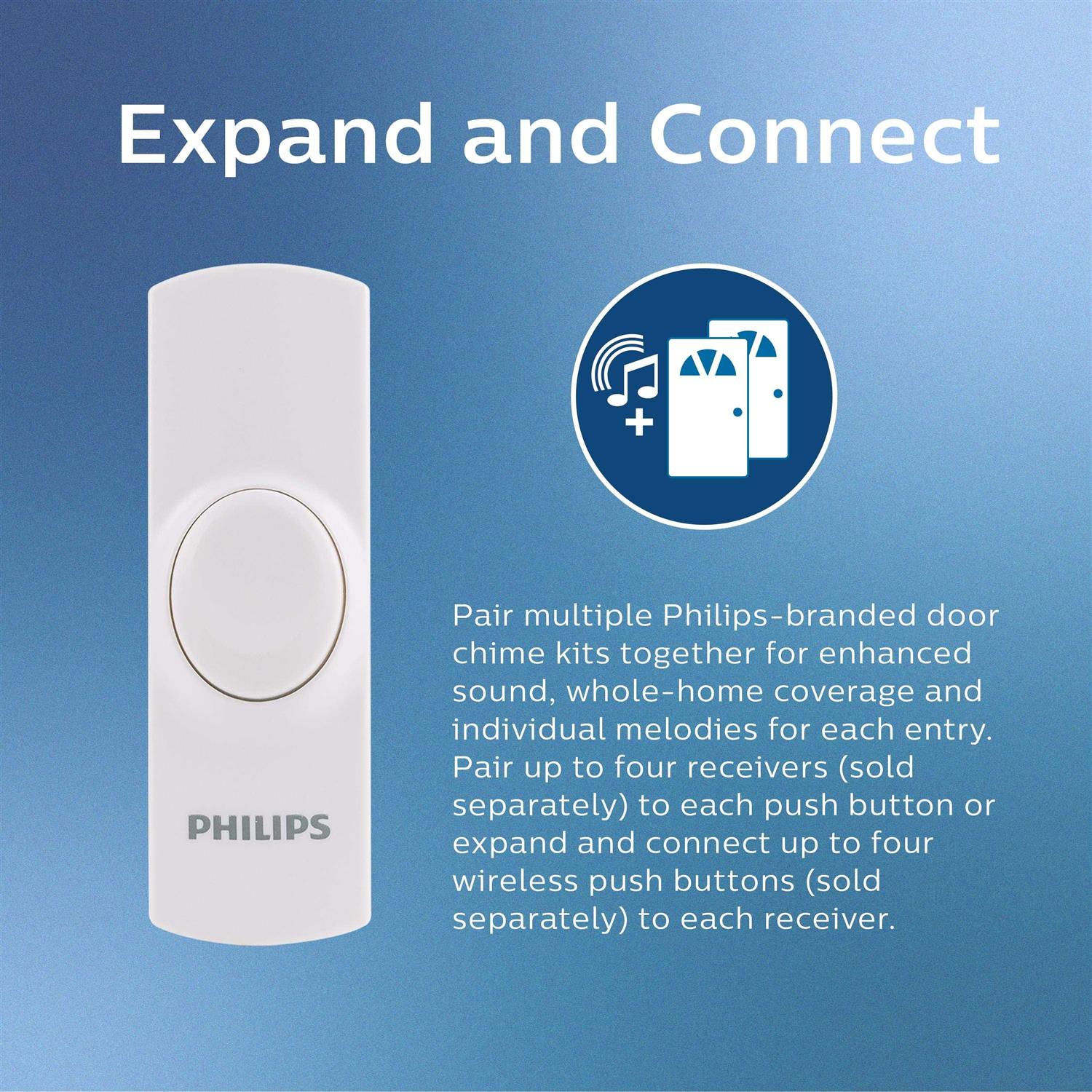 Philips Plug-In 8-Melody Doorbell Kit - Image 4