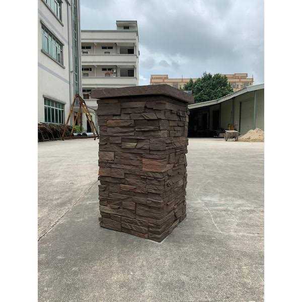 NextStone Country Ledgestone 30 in. x 16 Faux Polyurethane Stone Column Siding Wrap - Image 3